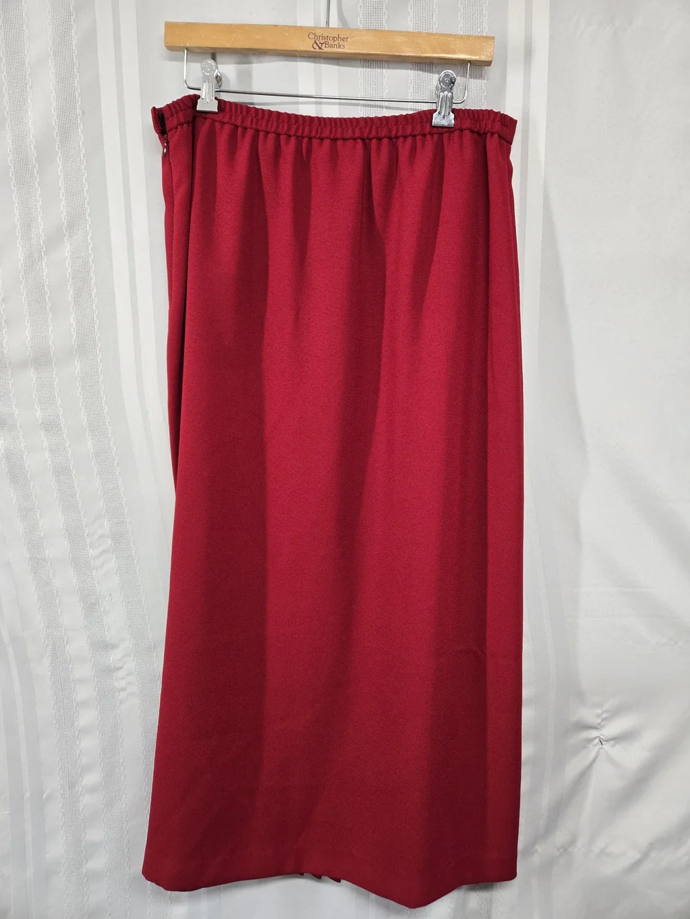 LESLEI FAY WOMENS Red Pleated MAXI Skirt - Classic SIZE 14